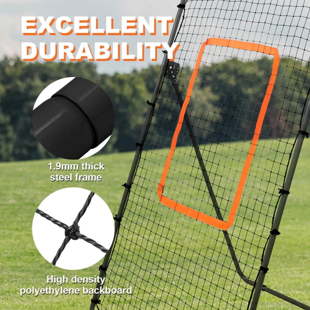 3ft Volleyball Rebound Net, 5 Adjustable Rebound Angles, Portable Throwing Partner for Volleyball Practice, Designed for Backyard Skill Development (Black)