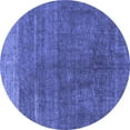 thumbnail image 1 of Ahgly Company Indoor Round Oriental Blue Industrial Area Rugs, 7' Round, 1 of 4
