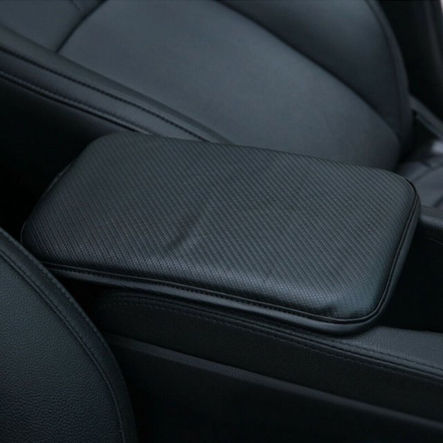 Cojín de cuero para reposabrazos de coche, funda protectora para consola central, accesorios