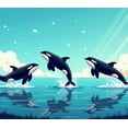 thumbnail image 4 of LUUFILx Ocean Whale Backdrop Underwater Banner Scenic Background for Aquarium Party Baby Shower Wedding Event Photography Backdrop Coral Decor Wall Hanging, 4 of 8