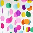 thumbnail image 3 of 6 pcs Round Paper Garland, 78ft Rainbow Circle Dots Paper Garland for Christmas, Wedding, Baby Shower and Party, 3 of 7