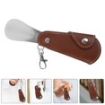 thumbnail image 2 of YEAHIBABY 2Pcs Compact Foldable Shoe Horn Keychain Travel Use Stainless Steel Light Brown, 2 of 6