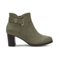 thumbnail image 3 of GIANI BERNINI Womens Green Hardware Strap Cushioned Artemyss Round Toe Block Heel Zip-Up Booties 5.5 M, 3 of 4