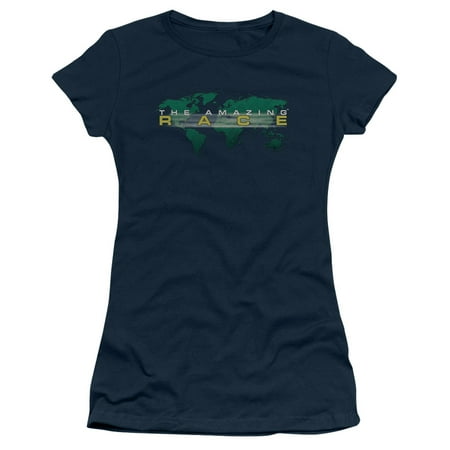Around Top - Trevco AMAZING RACE AROUND THE WORLD Navy Juniors Female T-Shirt