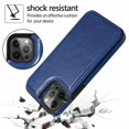thumbnail image 2 of Merlin Leather Flip Wallet Case Card Holder Phone Back Cover for iPhone 13 Pro (Blue), 2 of 8