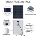 thumbnail image 3 of ECO-WORTHY Panneau Solaire Monocristallin 25 Watts 12 Volts Module de Charge hors Grille pour Bateau RV, 3 of 5
