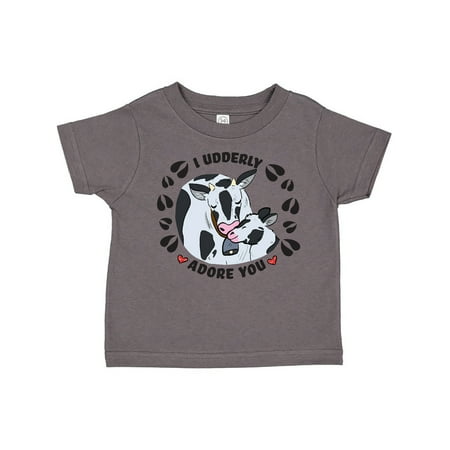 

Inktastic I Udderly Adore You Cows Gift Toddler Boy or Toddler Girl T-Shirt