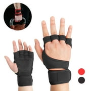 Luxtrada Workout Gloves for Weight Lifting Fitness Gym Crossfit Wrist Support Adjustable Wrist Wrap Men and Women (Black-M)