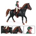 thumbnail image 5 of Hiawbon Personas Montando A Caballo Estatuilla Realista Montando Personas Figura De Acción Plástico Jinete Modelo Para Animales De Granja Juego De 2, 5 of 5