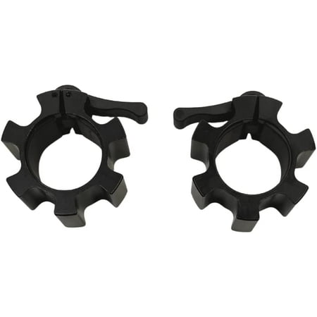 HULKFIT Quick Release 2” Lightweight Aluminum Barbell Clips Clamps Collars Weightlifting Strength Training Accessories - Black
