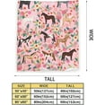 thumbnail image 3 of Horse Blanket Gifts for Girls Women Cute Horses Flowers Flannel Fleece Throw Blanket Soft Warm Fuzzy Pink Blanket for Horse Lovers Decor Bed Couch Living Room for Kids 50"x40", 3 of 4