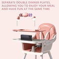 thumbnail image 7 of Wintline Portable High Chair,High Chairs for Babies and Toddlers,Multi-Use Easy Clean Baby High Chair with Lock Wheels, Comfortable Feeding and Place The Toy Storage Basket,Pink, 7 of 7