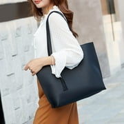 Tote Bag Large Purses and Handbags for Women Top Handle Shoulder Hobo Bag with Small Purse Black