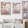thumbnail image 4 of Designart "White Pink Magnolias love expression" Floral Floater Framed Wall Art Print, 4 of 7
