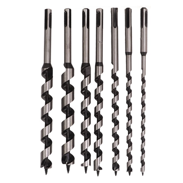Forets de Tarière en Bois, Ensemble de 7 Pcs, Forets de Forage pour Menuiserie, Performance Puissante