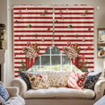 thumbnail image 2 of Swag Curtains Valances for Windows, Red Striped Merry Christmas Short Kitchen Window Curtains Over Sink, Coffee Cup Gingerbread Man Cafe Curtains Panel Set Of 2,Rod Pocket, 45 Inches Length, 2 of 8