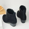 thumbnail image 6 of Linfrsh Winter Boots for Girls Kids Work Boots Boys Girls Side Zipper Lace Up Work Boots Combat Boots for Toddler Girl D,1, 6 of 7
