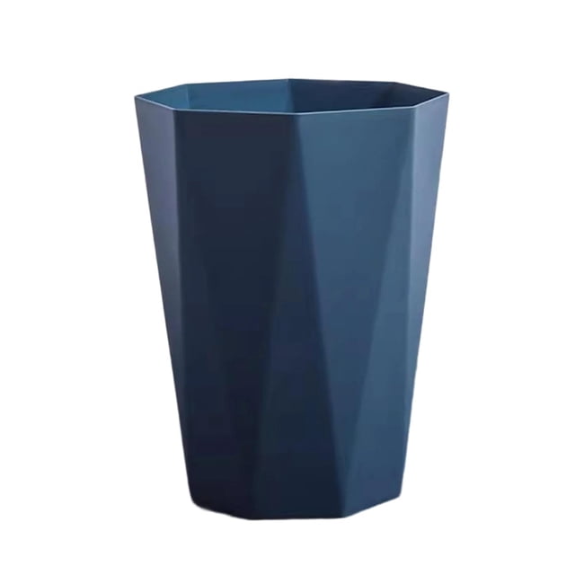 Cubo de basura pequeño, contenedor de basura, cesto de papel, cubo de basura para dormitorio universitario, hogar azul
