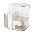 thumbnail image 1 of Contenedor de almacenamiento de 4 rejillas Dispensador de granos integrales Dispensador de almacenamiento para cereales secos gris, 1 of 7
