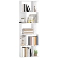 thumbnail image 1 of HOMCOM Geometric Bookcase, 5-Tier S Shaped Bookshelf, White, 1 of 10