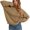 Khaki, variant on Wenini Women's Fall Winter Fashion Sweater Round Neck Solid Color Long Sleeve Knit Pullover Sweater Top
