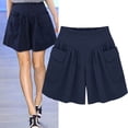 thumbnail image 5 of Pantalones cortos de pierna ancha de mm de talla grande para mujer de verano y Europa y América, pantalones cortos de mujer de 200 kg, pantalones cortos a juego, falda, pantalones de verano, 5 of 5