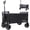 Black, variant on Collapsible Wagon with Full-Side Opening, 220Lbs Garden Cart for Camping, Beach, Shopping, Black
