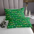 thumbnail image 3 of Erosebridal Steam Train Print Coverlet Set Twin, Green Bedding Set, Kawaii Cloud Decor 2 Pieces, 3 of 5