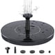 thumbnail image 1 of Fuente solar, fuente solar de 130 mm Bomba solar para estanque Bomba de agua para exteriores Bomba de fuente solar flotante con 6 estilos de fuente 14 * 14 * 4,5 CM, 1 of 5