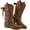 Brown, variant on Ecetana Cowboy Boots for Women Western Booties Comfort Riding Rivet Mid Calf Boots