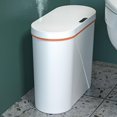 thumbnail image 1 of Automatic Waste Bin Large Capacity Garbage Can with Lid 12L Trash Can Rubbish Container for Toilet Household Office Kitchen Bedroom blanco perfecl bote de basura inteligente, 1 of 8
