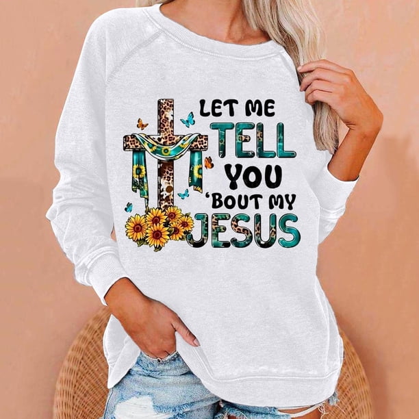 Puntoco Vestidos Mujer Verano Moda Mujer Cuello Redondo Manga Larga Camiseta Impresión Sudadera Blusa Tops