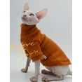 thumbnail image 2 of Hairless Cat Clothes Soft Warm Cat Hoodie for Sphynx Cats,Devon Rex, Cornish,Peterbald, 2 of 5