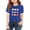 Blue, variant on XIMIN Valentines Day Shirt for Girls Cute Love Heart Print Red Short Sleeve T-Shirt Casual Tops Holiday Gift Blouse