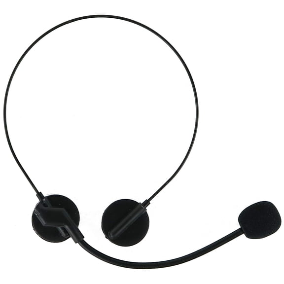 Skeleteen Rockstar Costume Accessories Headset - Fake Rock Star MJ Singer Microphone and Headphones Costume Accessory Prop Black