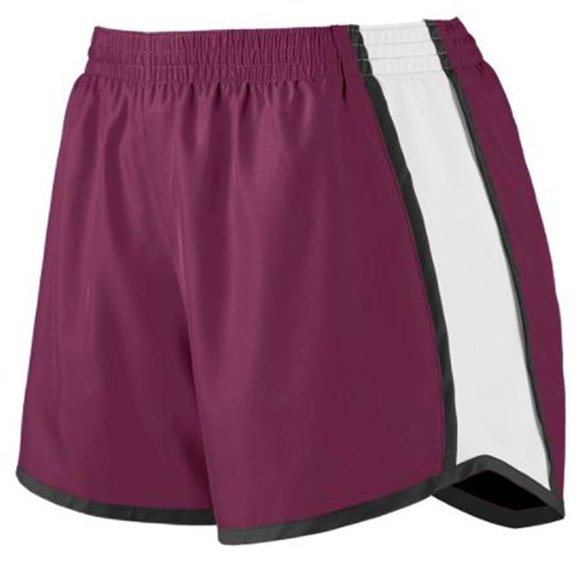 1266A Girls Pulse Team Short, Maroon, Small
