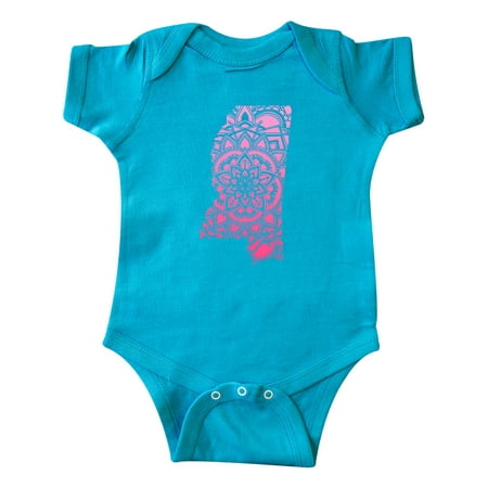 

Inktastic Mississippi Silhouette Mandala Gift Baby Boy or Baby Girl Bodysuit