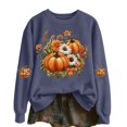 thumbnail image 4 of Sweatshirts for Women Loose Fit Fall Cute Pumpkin Graphic Crewneck Long Sleeve Stretchy XXL, 4 of 4
