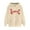 Khaki, variant on Ynynloco Valentine'S Day Hoodies for Women Heart Print Long Sleeve Tops with Hooded Spring Autumn Sweatshirt with Pocket