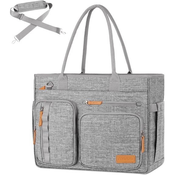 MOSISO USB Charging Port Teacher Tote Bag, 15.6 inch Laptop Bag | Large Capacity Handbag Shoulder Professional Computer Bags Work Briefcase Messenger for Teacher Office College Nursing