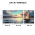 thumbnail image 3 of Sailing Adventure Triptych Art Print Sailing Adventure Triptych Art Print - 12x16" Each Panel, Calm Sea Canvas, Unframed Nautical Wall Art, 3 of 6