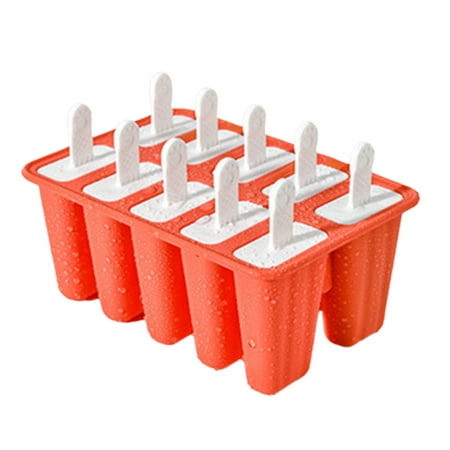 

FaLX Easy Release Ice Cream Mold - Non-stick - BPA Free - DIY - Non-leakable - 10 Holes - Refrigerator Popsicle Maker Mold - Kitchen Supplies