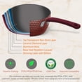 thumbnail image 3 of NutriChef 11 Piece Nonstick Diamond Kitchen Cookware Pot & Pan Set, Purple, 3 of 7