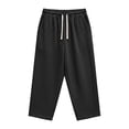 thumbnail image 5 of HOOMEUMY Mens Crinkled Gauze Pants Drawstring Elastic Waist Casual Summer Trousers Light Breathable For Beach Vacation Daily Wear, 5 of 8