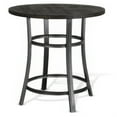 thumbnail image 2 of Flint Counter Height Table Round 36 Inch, Dark Brown Mahogany w Metal, 2 of 6