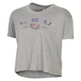 thumbnail image 2 of Women's Alternative Apparel  Gray LSU Tigers Retro Jersey Headliner Cropped T-Shirt, 2 of 3