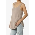 thumbnail image 3 of Women's Tank Tops Scoop Neck Loose Fit Summer Casual Round Hem Sleeveless Tee, 3 of 7