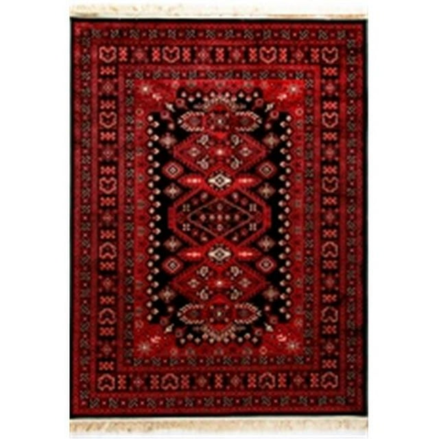 Dynamic Rugs CR2816223090 Crown Rugs, Red & Black - 2.2 x 7.7 in.