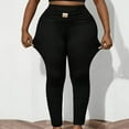 thumbnail image 2 of Hvobtty Women Plus Size Full Length Pants, Women's Fashion Solid Color Large Casual Button Pants, 2 of 4