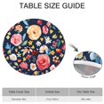 thumbnail image 6 of Pioneer Flower Floral Print Pattern Round Fitted Tablecloth with Elastic Edge,Dining Table Cover Waterproof,Outdoor Round Tablecloth for Camping,Dining,Indoor and Outdoor, 6 of 7